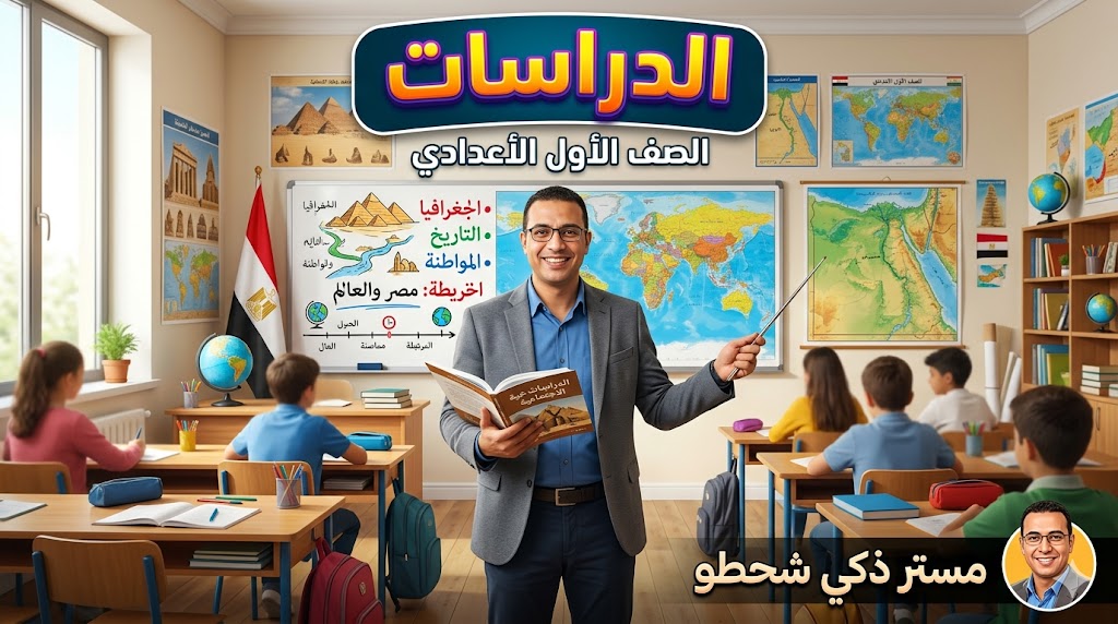 دراسات اجتماعية أولى إعدادى المنهج الجديد